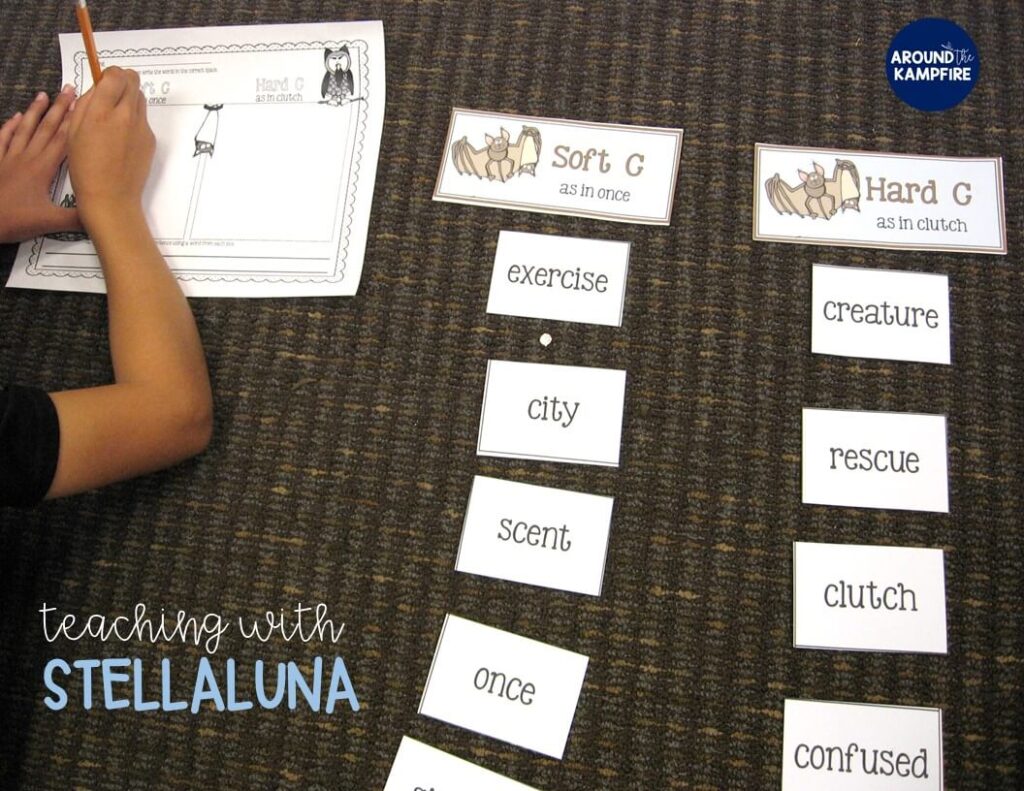 Stellaluna teaching activities and literacy centers. This book lends itself so well to students working with the 2 sounds of C.
