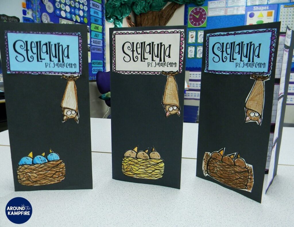Stellaluna teaching activities with foldable booklet for analyzing characters and determining their points of view.