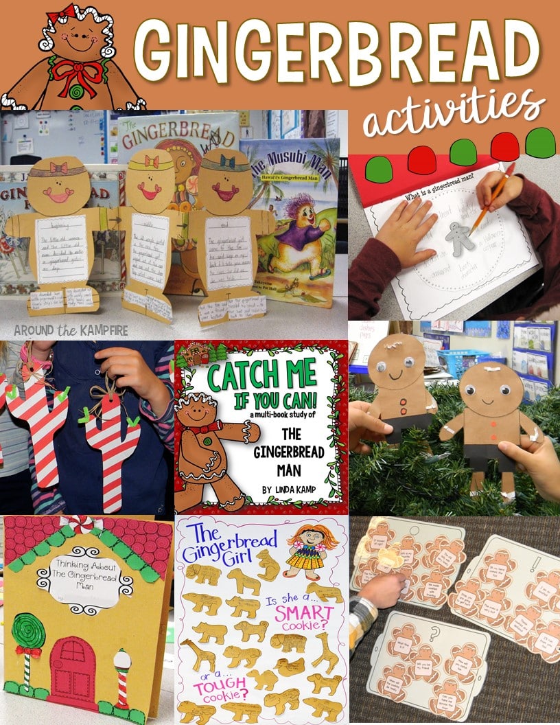 Gingerbread man math and literacy activities for 1st and 2nd grade