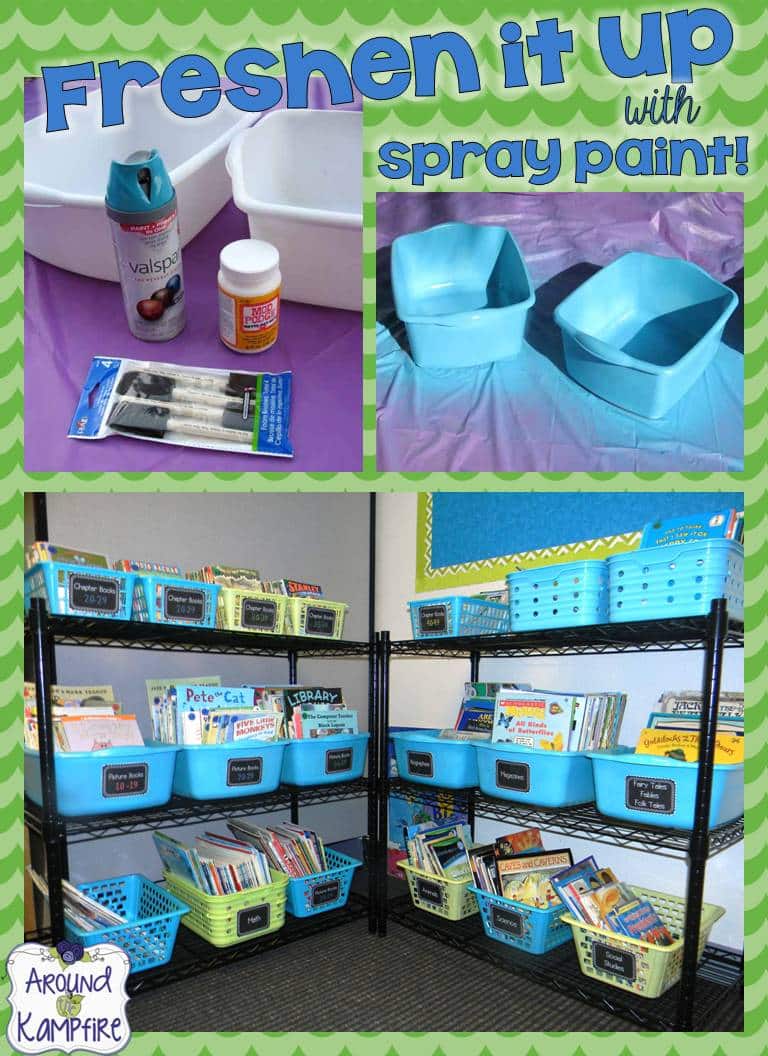 Freshened Up My Classroom Around The, Can You Spray Paint Shelves