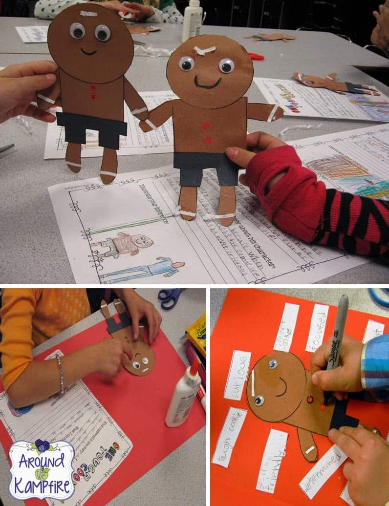 The Gingerbread Man Loose in the School character traits craft