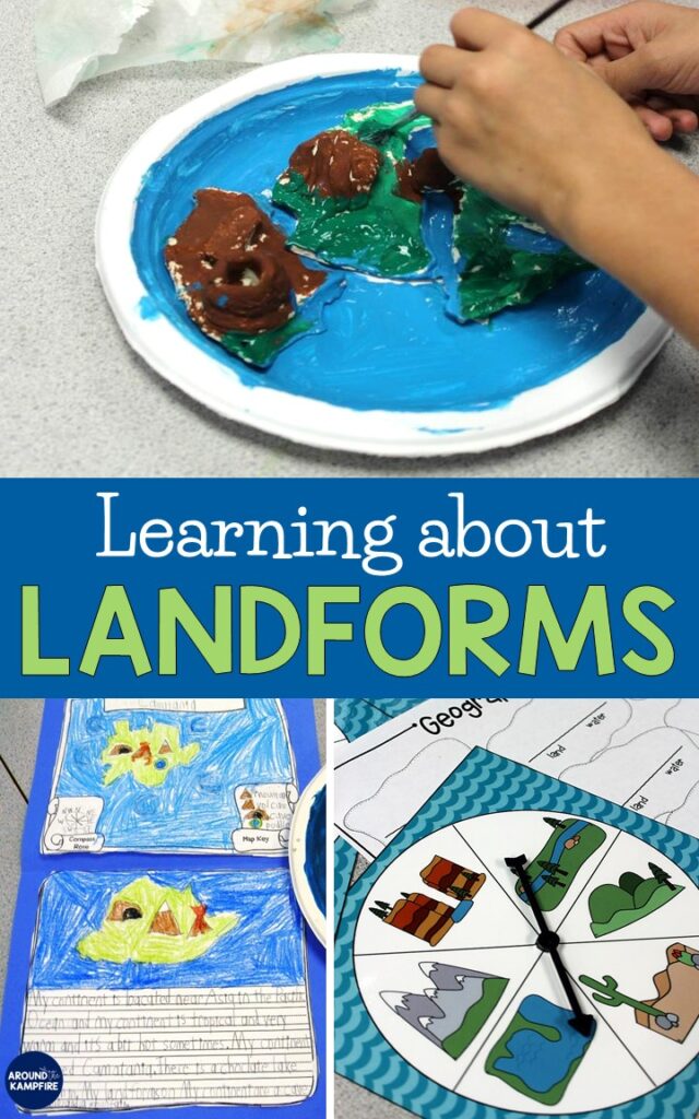 Learning About Landforms-Creative teaching ideas and hands-on building and writing project for 1st, 2nd, and 3rd grade students to learn about landforms. Ideal for classroom teachers and homeschool parents.