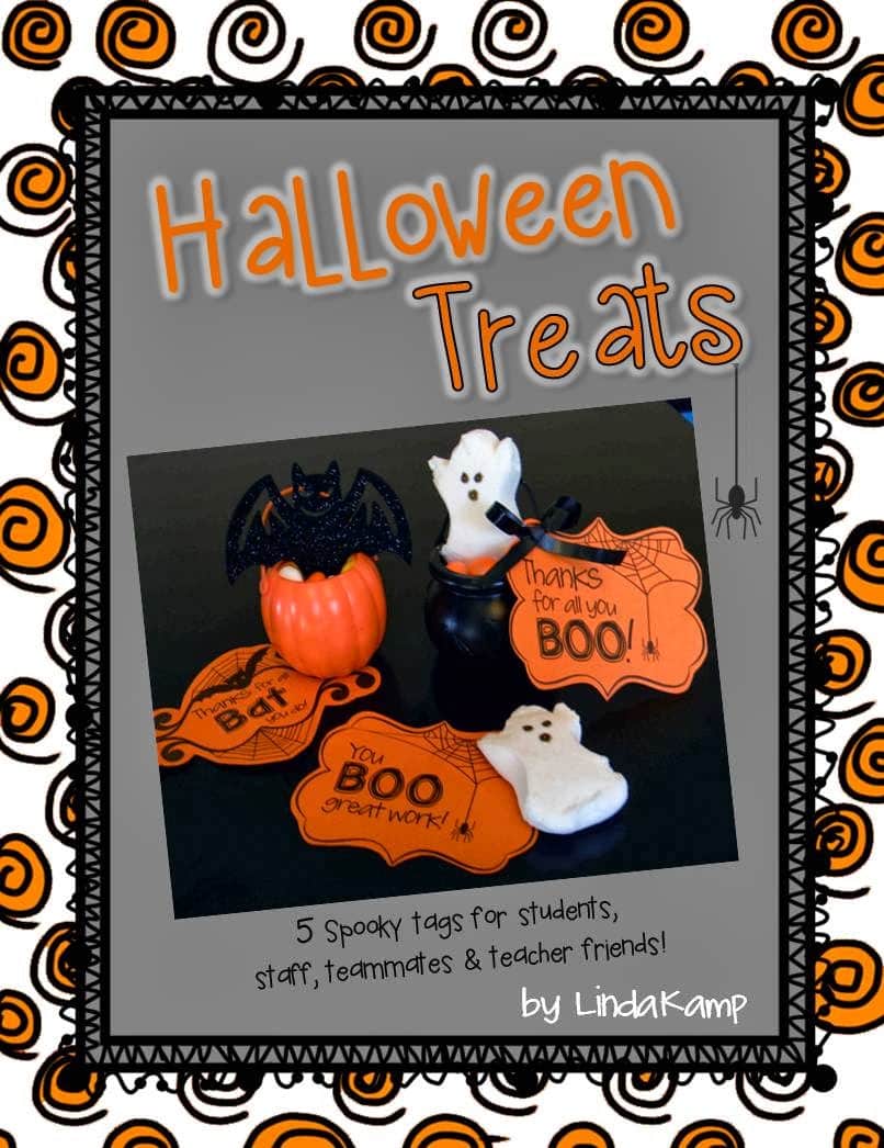Free printable Halloween gift tags for students, staff, and teachers