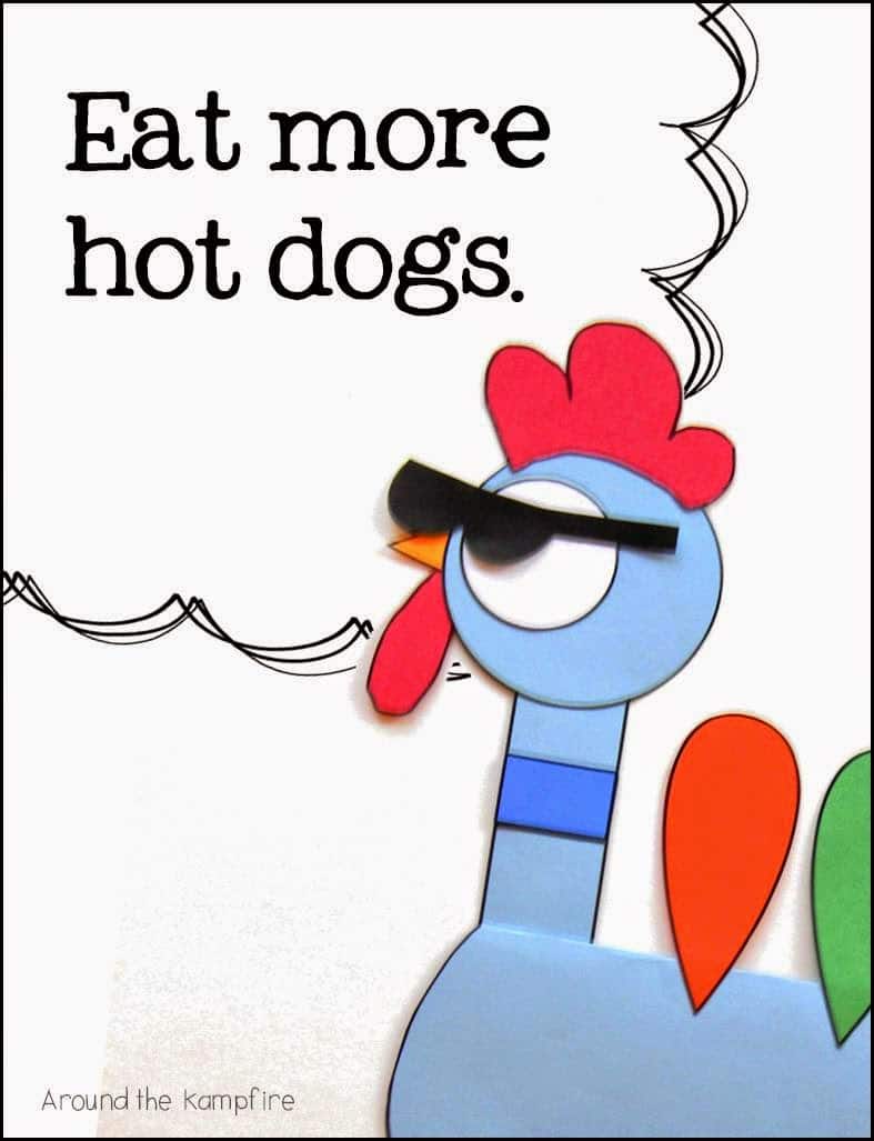 Eat more hot dogs Pigeon disguise a turkey persuasive writing booklets linda kamp