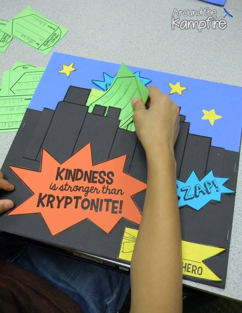 Superhero kindness activity- Students fill their friends' city with kind words of Kryptonite! 