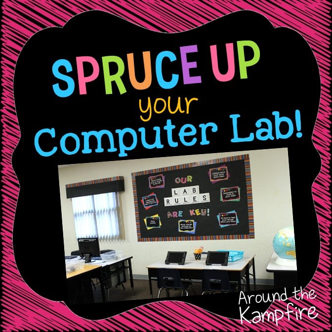 Computer lab classroom decor ideas with easy to make functional displays that take your lab from drab to fab!