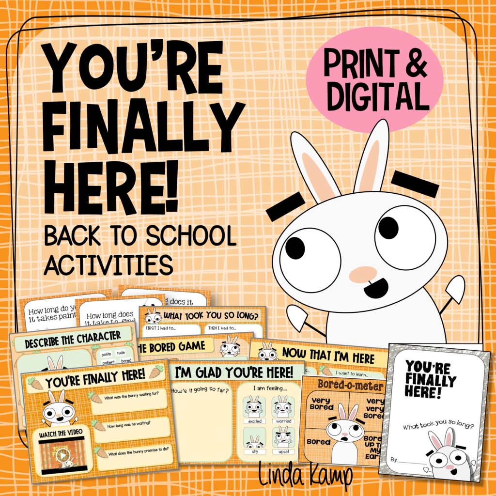 You're Finally Here first day back to school activities unit cover