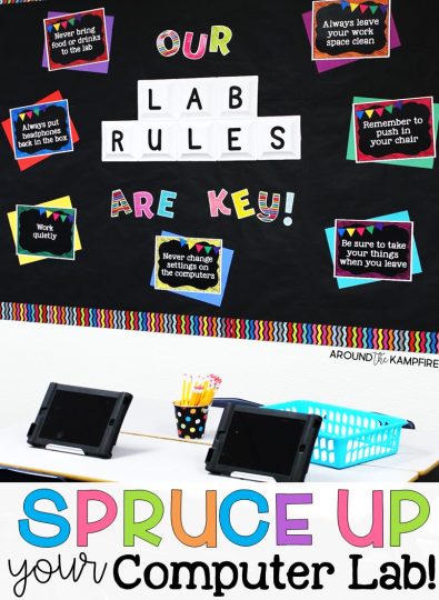Computer lab decor ideas to spruce up your lab with chalkboard decor. See how to not only brighten up and organize your lab, but also help it run more smoothly with these classroom management ideas and bulletin boards.