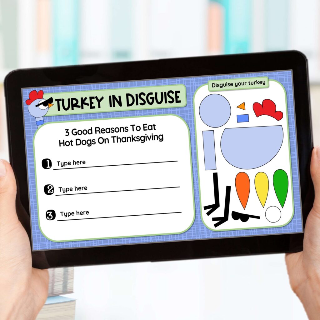 digital turkey in disguise thanksgiving activities