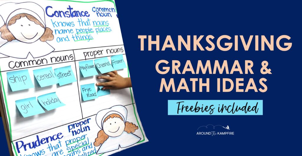 thanksgiving math and grammar activities