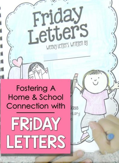 Friday Letters students write to parents or their teacher
