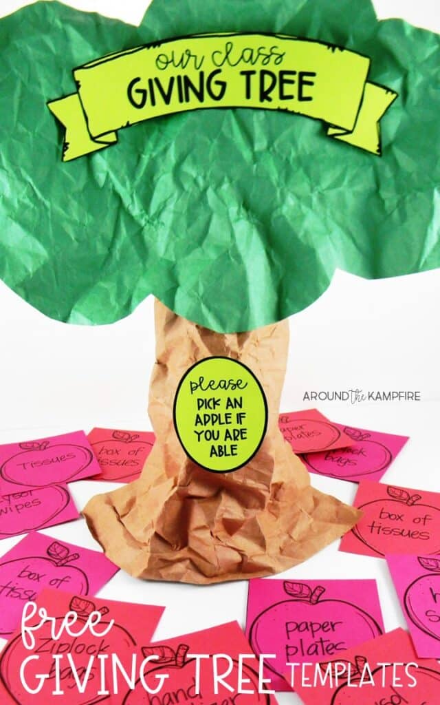 1giving tree craft for requesting school supply donations