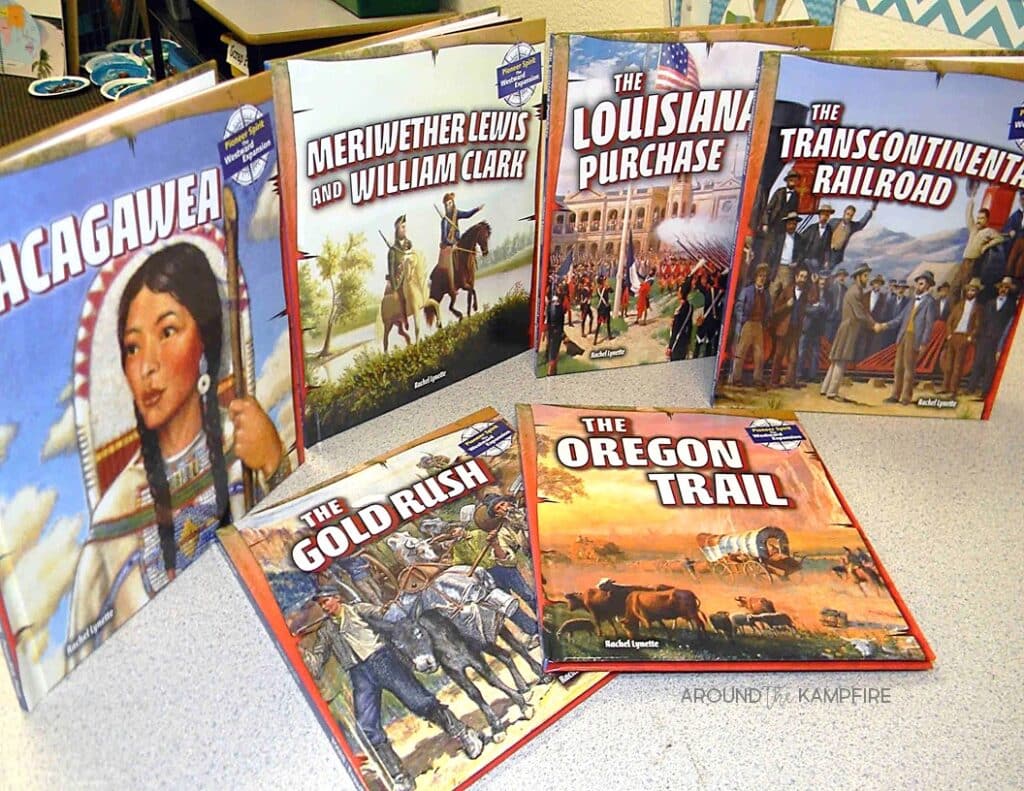 Westward Expansion books for kids. This post also features lots of fun hands-on activities for teaching about westward expansion to 2nd, 3rd, and 4th graders.
