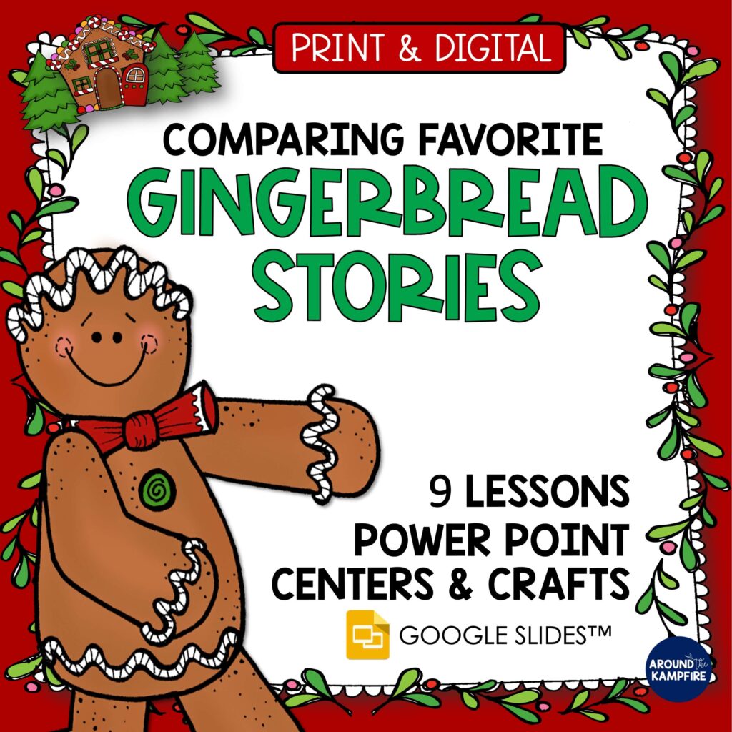 Gingerbread Man Activities printable and digital reading unit