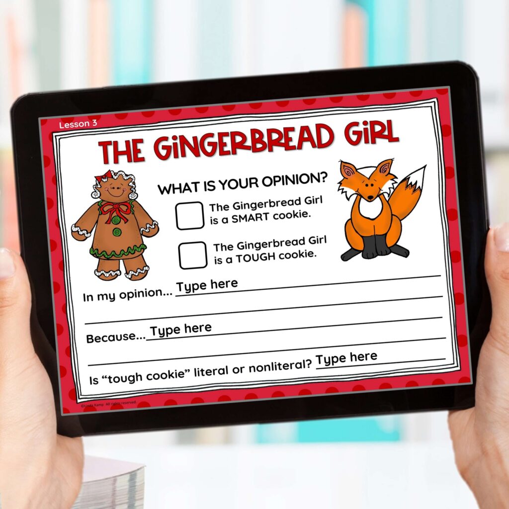gingerbread girl activities non literal language