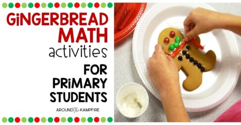 Here’s a fun December math activity for data and graphing starting with a gingerbread man glyph. Use real cookies or a construction paper cut out to make the glyphs. This post has lots of graphing ideas for first and second grade teachers that make a great addition to your gingerbread man unit or Christmas activities.