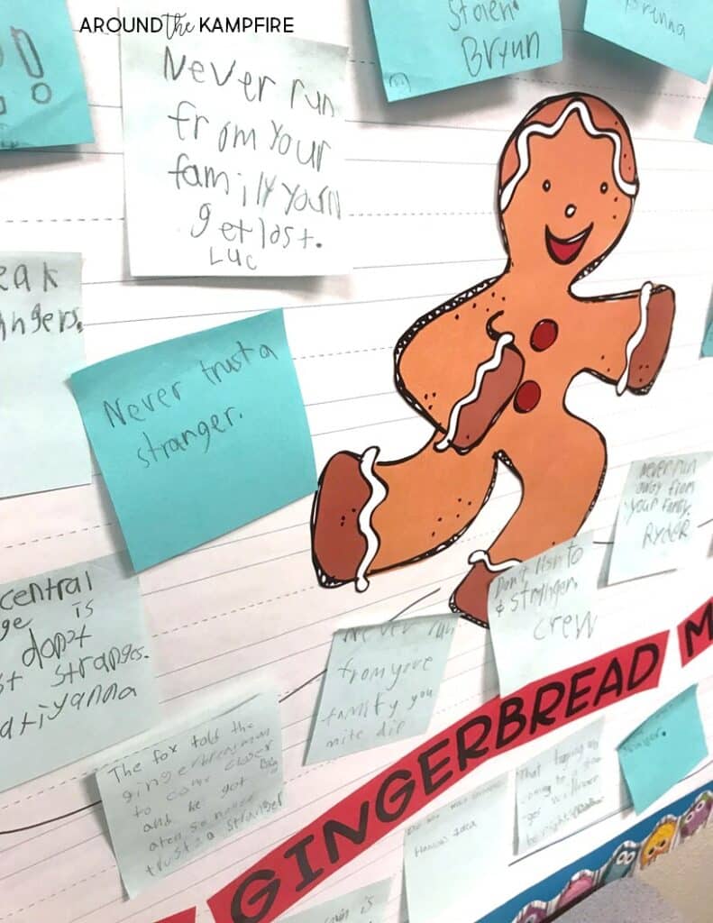 Teaching central message to 1st, 2nd, and even 3rd graders can be tricky. Using a familiar story like The Gingerbread Man along with the steps and guiding questions in this post can help students understand and determine the central message, big idea, lesson, or moral in a text. These teaching ideas and anchor chart are ideal for first, second and third grade teachers and homeschool parents. | Central message anchor chart.