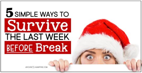 5 simple ideas and activities, with several free downloads, to help first, second, and third grade teachers survive the last week before Christmas or winter break. 5 ideas for the last 5 days to keep 1st, 2nd, and 3rd graders happy, engaged, and still learning!