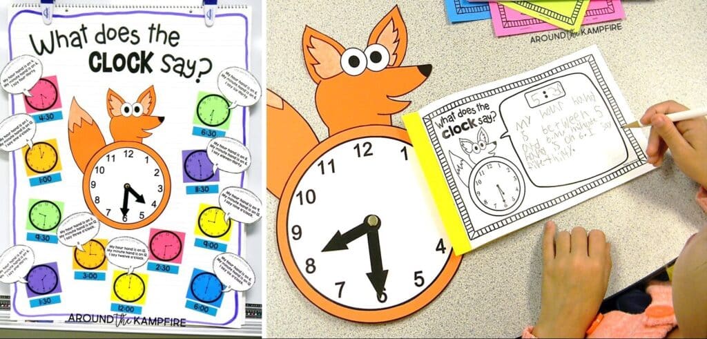 Fun Ways to Teach Telling Time-These hands-on ideas and telling time activities for first, second, and even third graders make telling time fun! Students play a variation on “I Have, Who Has?” centered around a popular song and telling time anchor chart. Ideal for teaching 1st, 2nd, and 3rd graders to tell time to the hour/half hour, quarter hour and to the minute. This post also includes a FREE telling time game for kids!