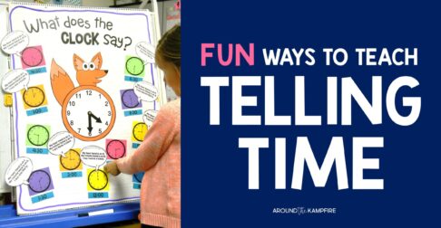 telling time anchor chart and article about fun ways to teach kids to tell time