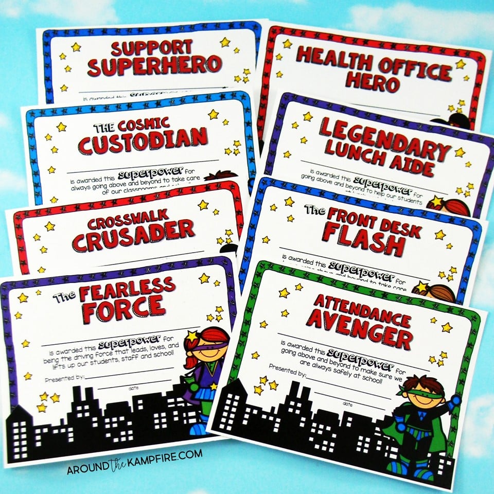 10 Fun Things To Do The Last Week of School with a Superhero Theme-End of the year activities and ideas to make the last week of school meaningful, memorable, and FUN! Staff awards.