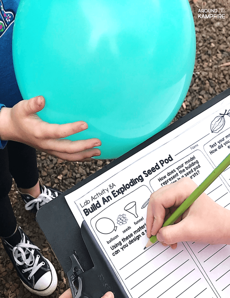 Seed dispersal activity- A fun science experiment and STEM challenge for 1st, 2nd, and 3rd graders to learn about exploding seed pods while studying the plant life cycle. Students build a model of this plant adaptation and explore how seeds travel.