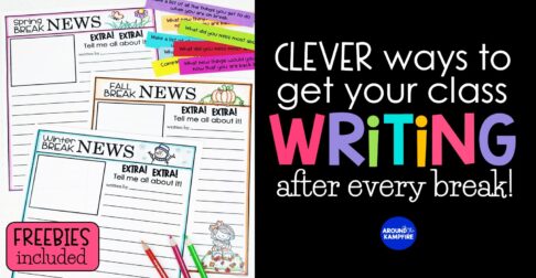 Clever ways to get your class writing after any school break.