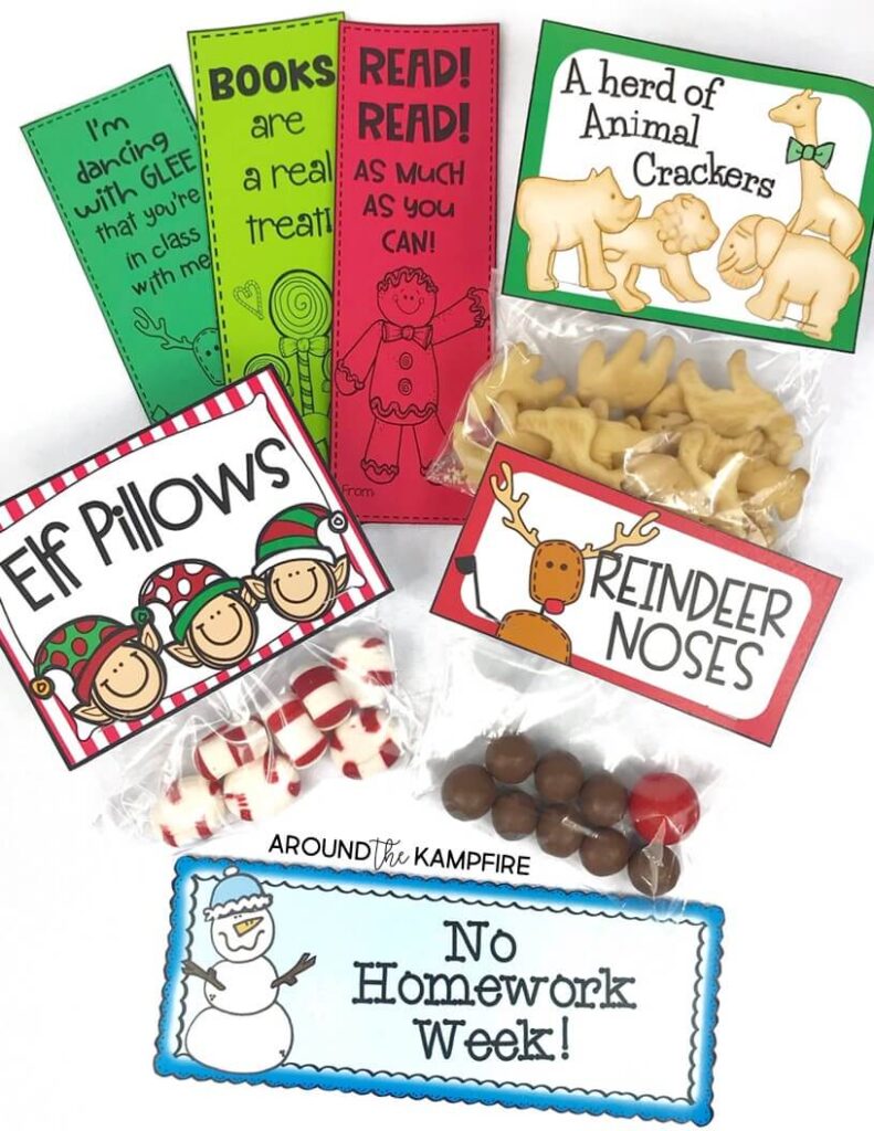 Christmas break countdown gifts with matching activity pages 