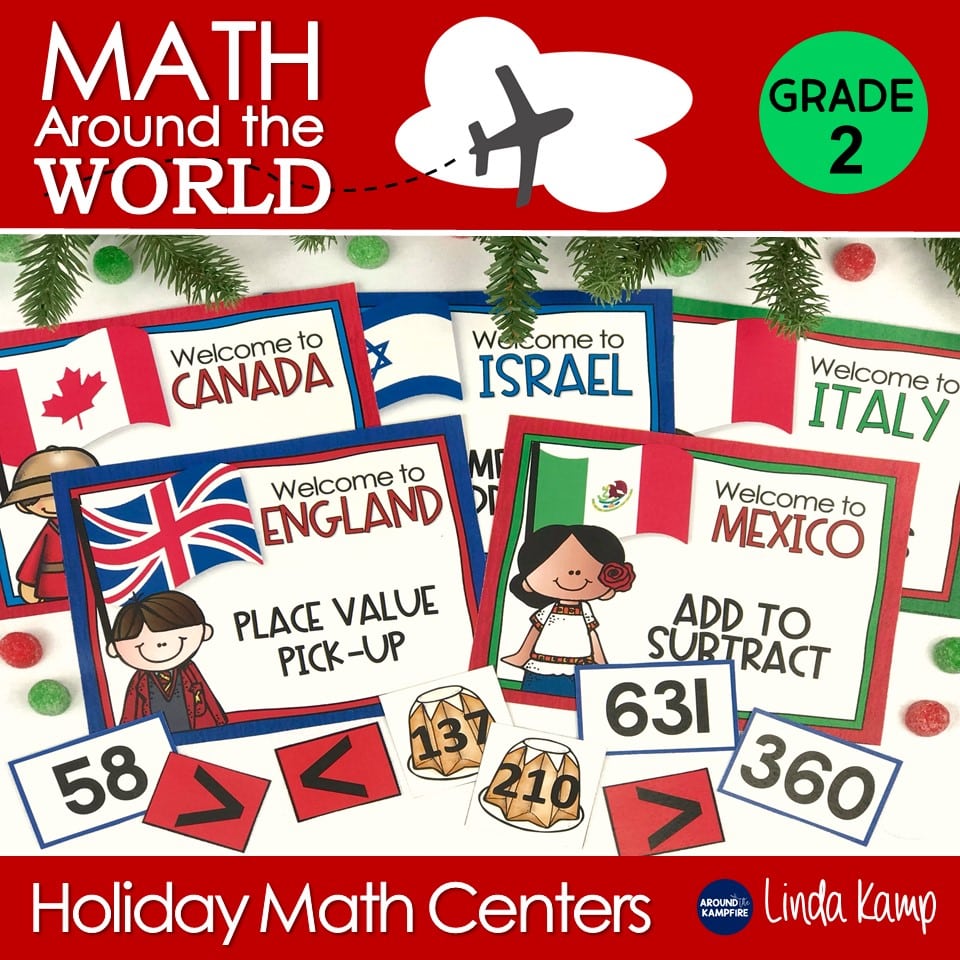 Holidays around the world math centers for 2nd grade