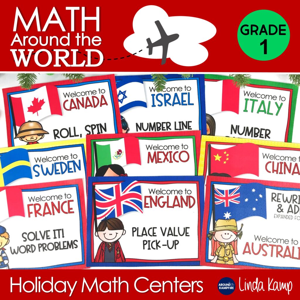Holidays Around the World Math Centers First Grade 1a