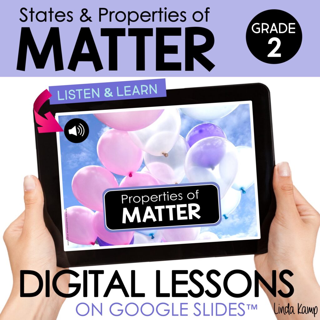 2nd Grade Digital Science Lessons unit - Properties of Matter book cover