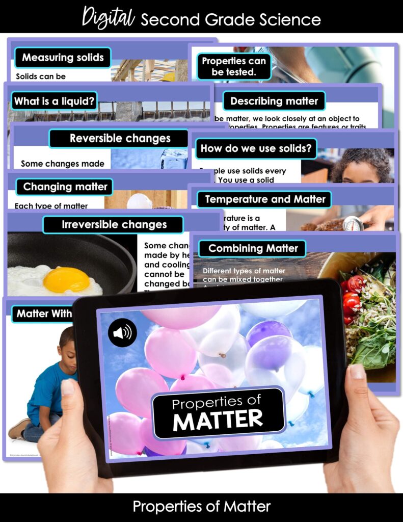digital science lessons for 2nd grade distance learning properties of matter activities