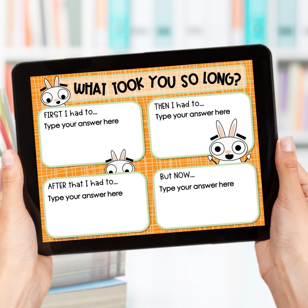 You're Finally Here! -What took you so long? Digital first day back to school activity.