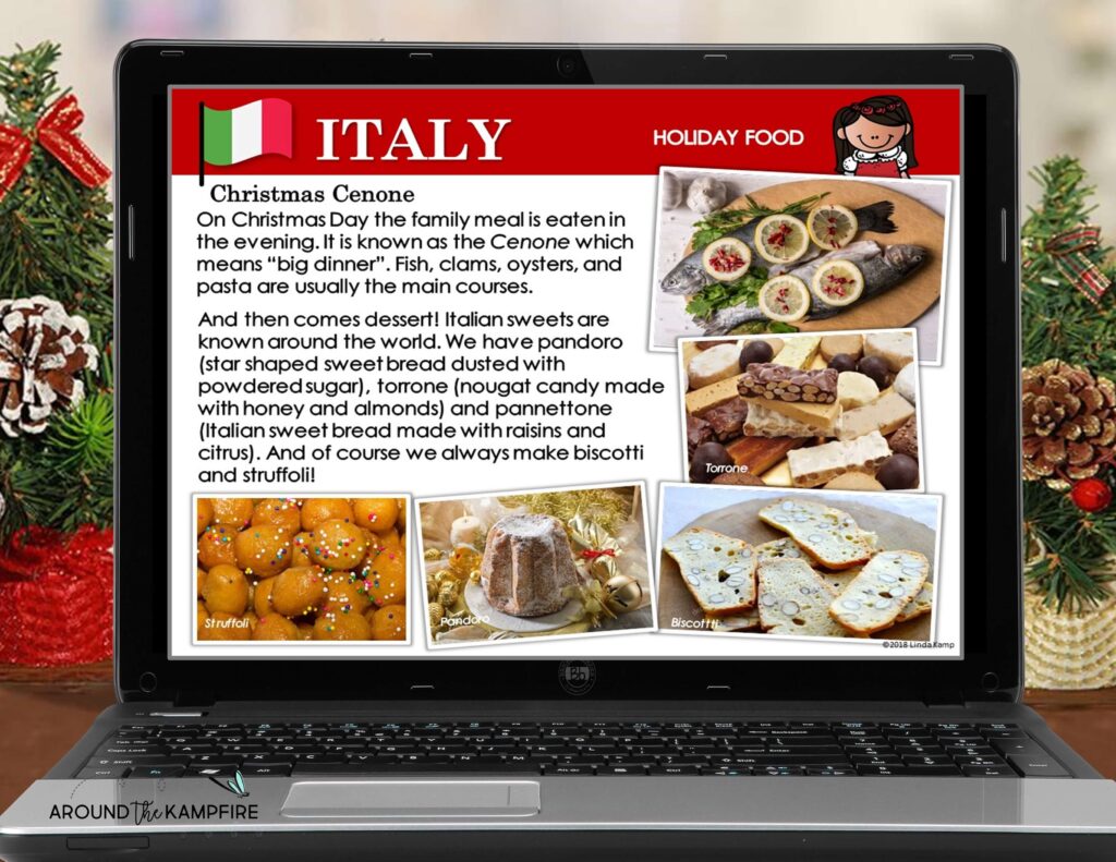 Christmas traditions in Italy Power Point with holiday foods