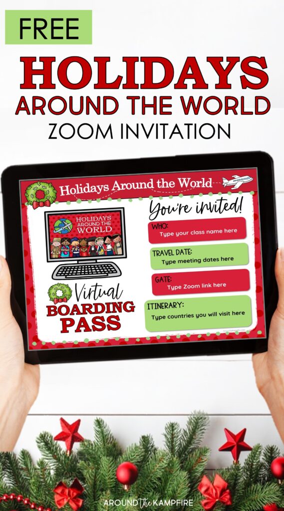 free holidays around the world activities and zoom invitation 