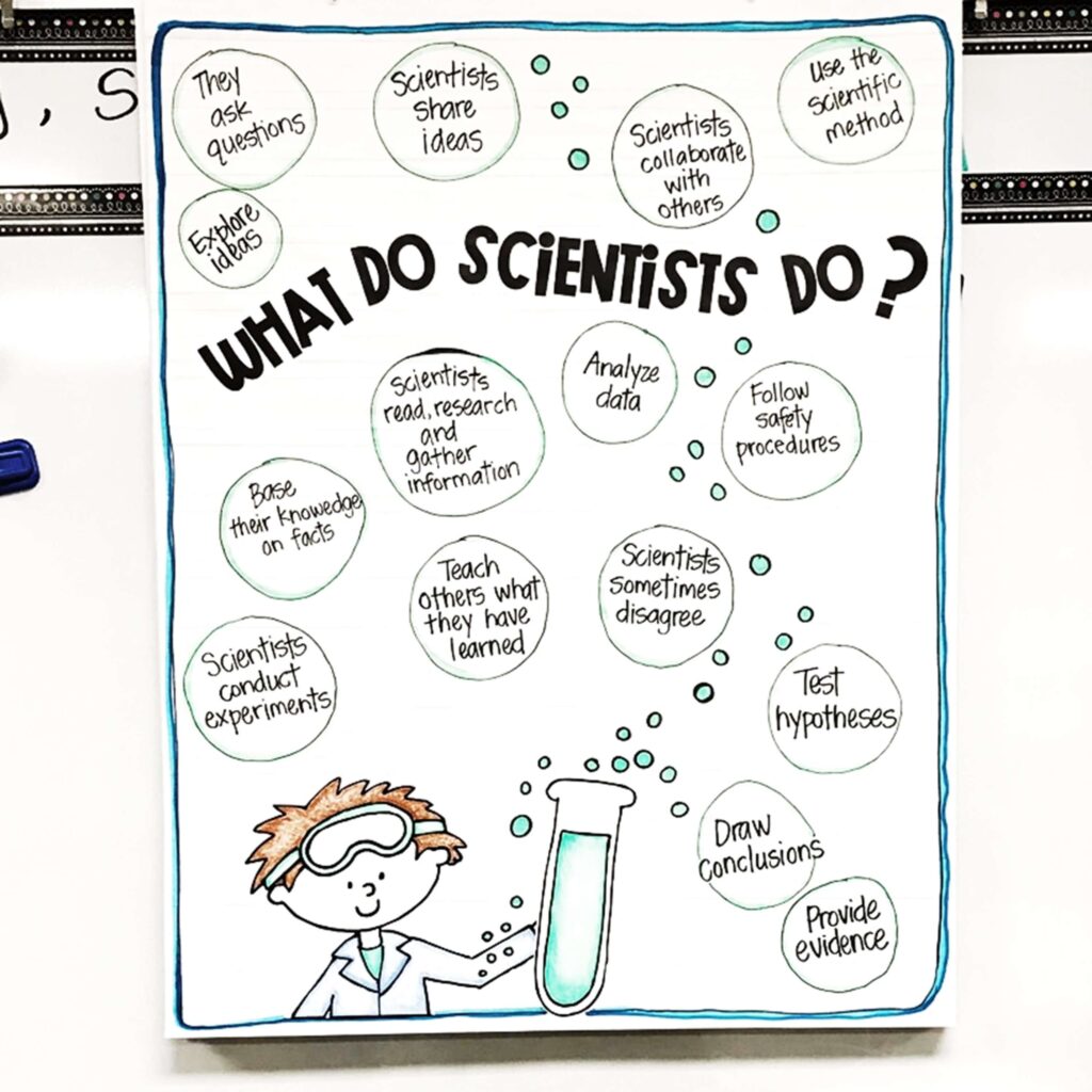What does a scientist do anchor chart