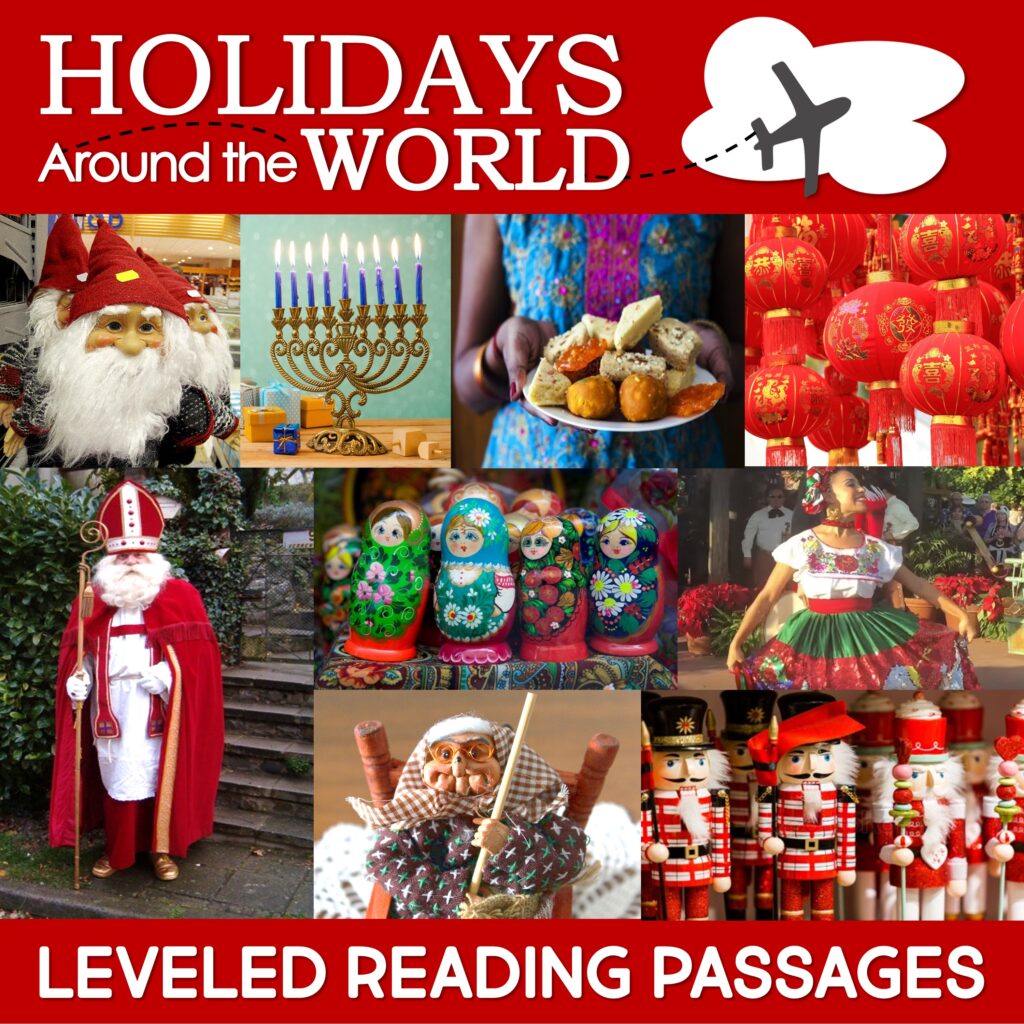 Holidays Around the World leveled reading passages
