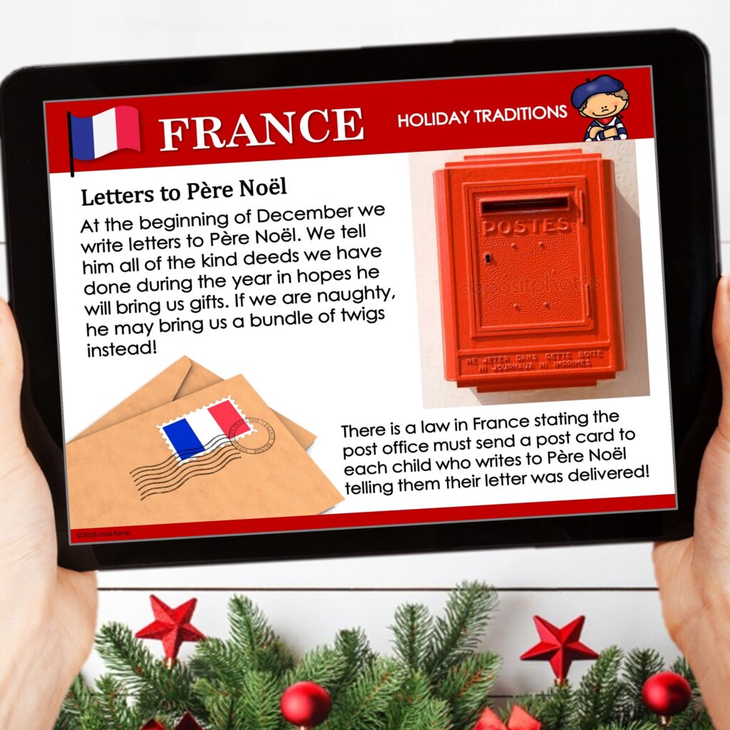 Christmas and winter holidays around the world teaching PowerPoint for France