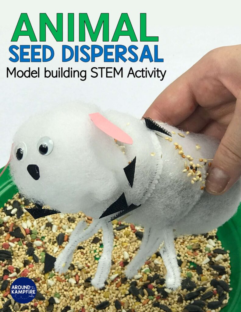 Article on STEM project for kids to make models showing seed dispersal by seeds attaching to an animal's fur.
