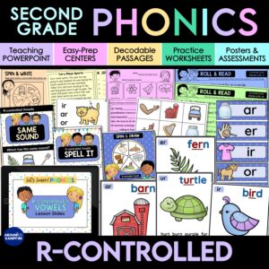 R-controlled vowels phonics unit.
