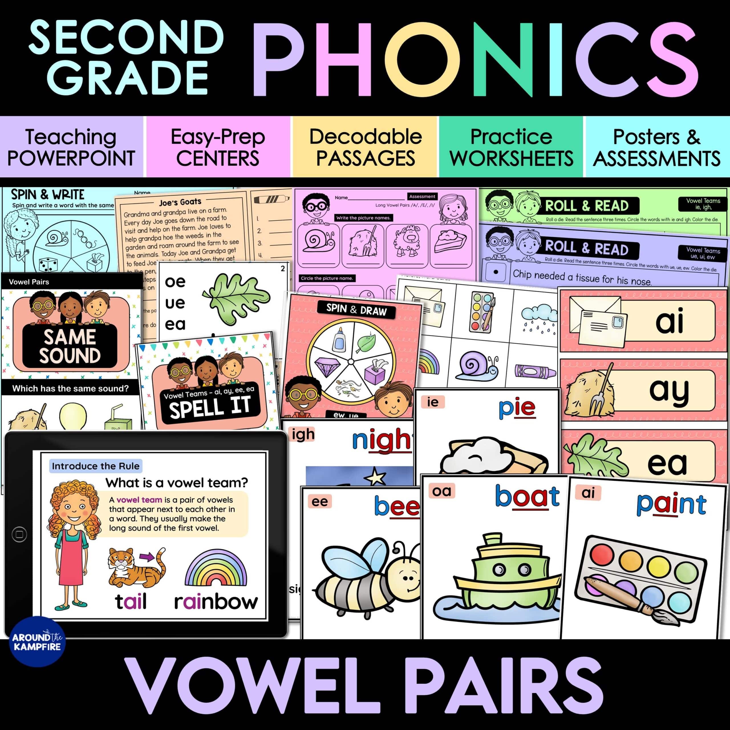 Vowel pairs phonics unit.