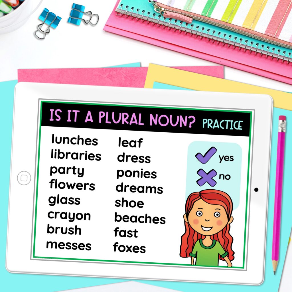 2nd grade plural nouns grammar activities