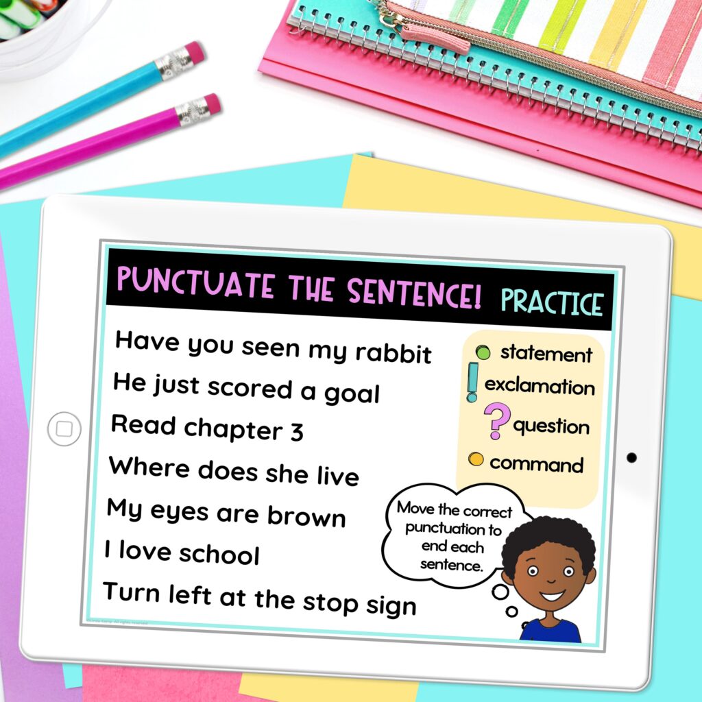 sentence types grammar activities for 2nd grade