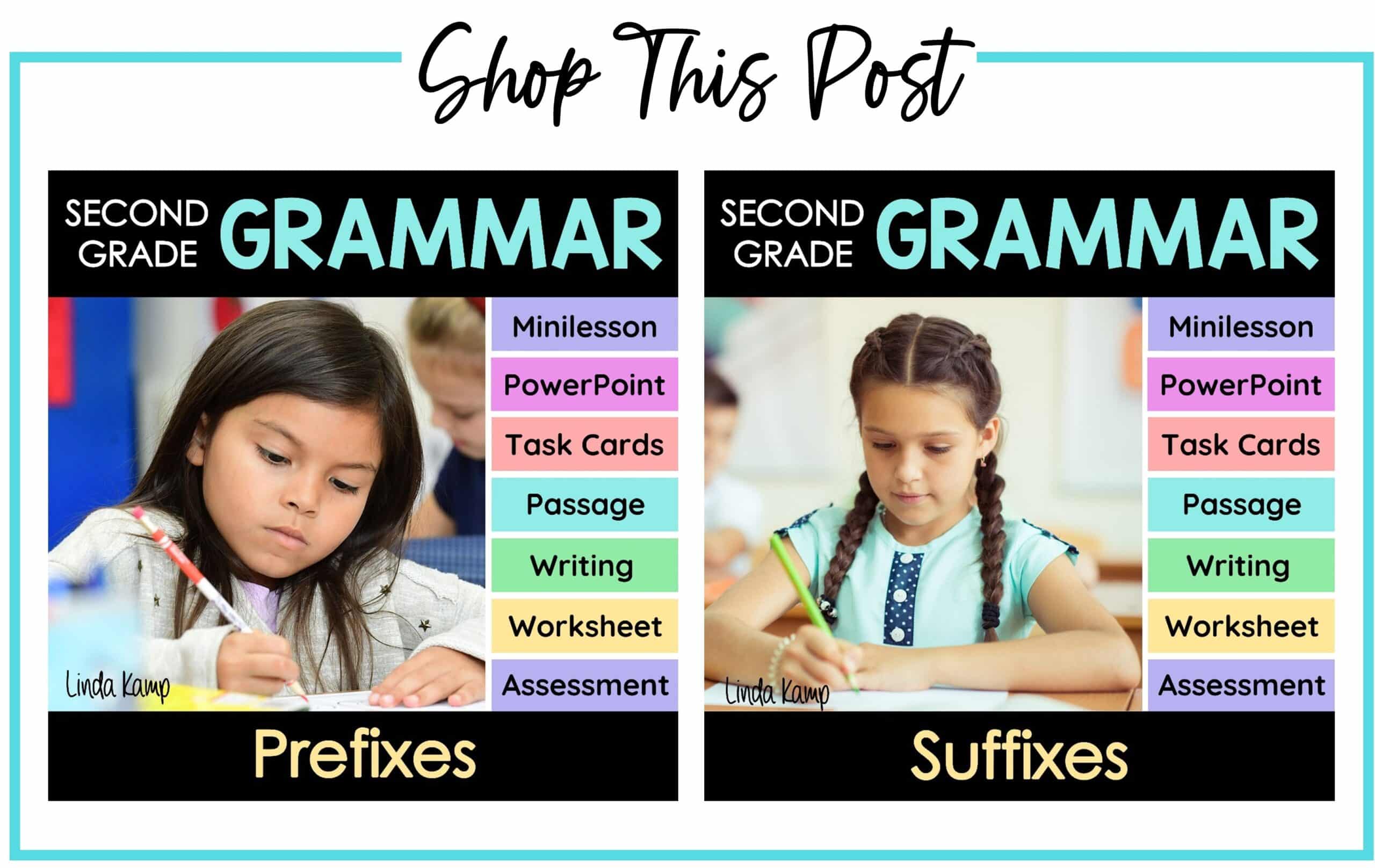 2nd grade prefix and suffix grammar units