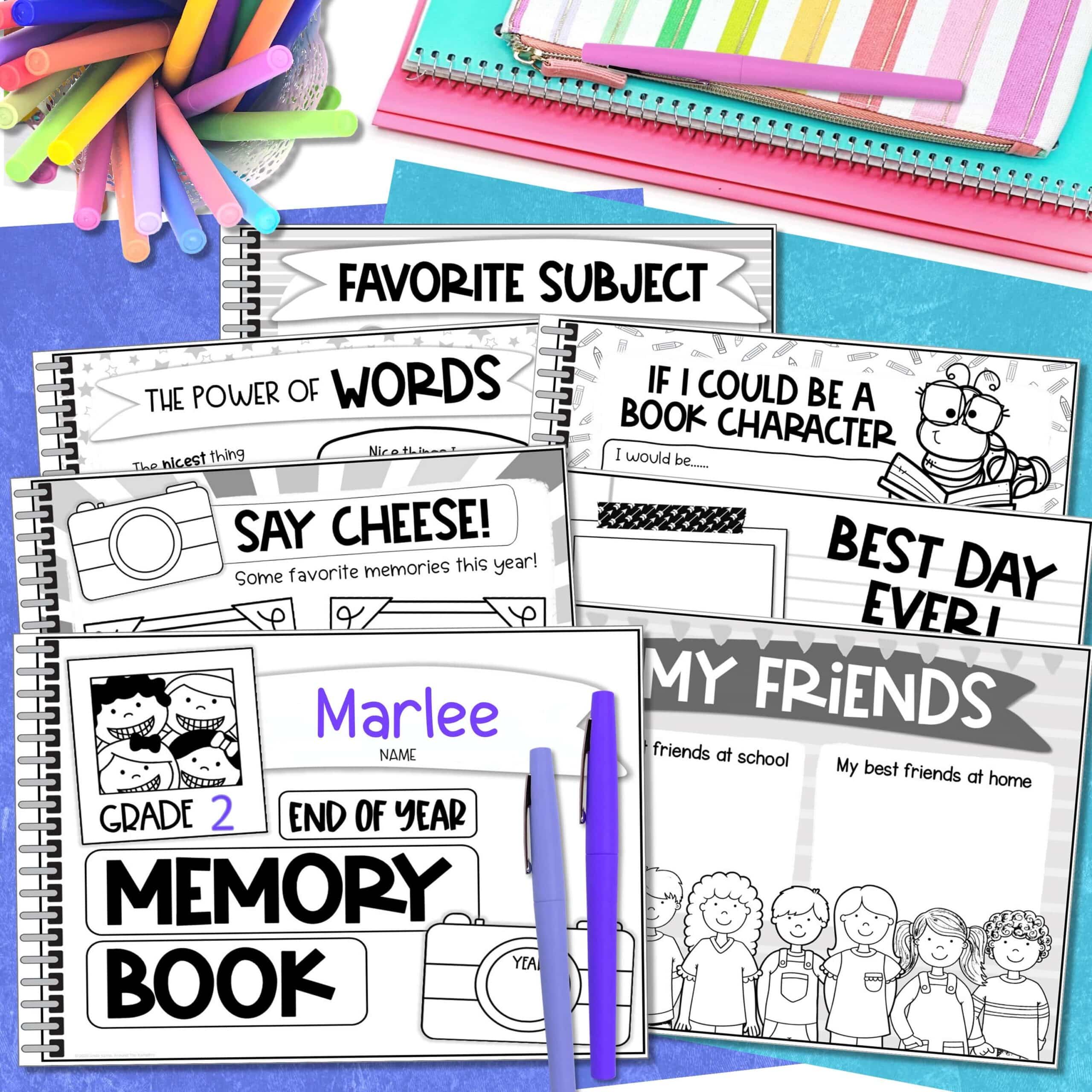 end of the year memory book for students