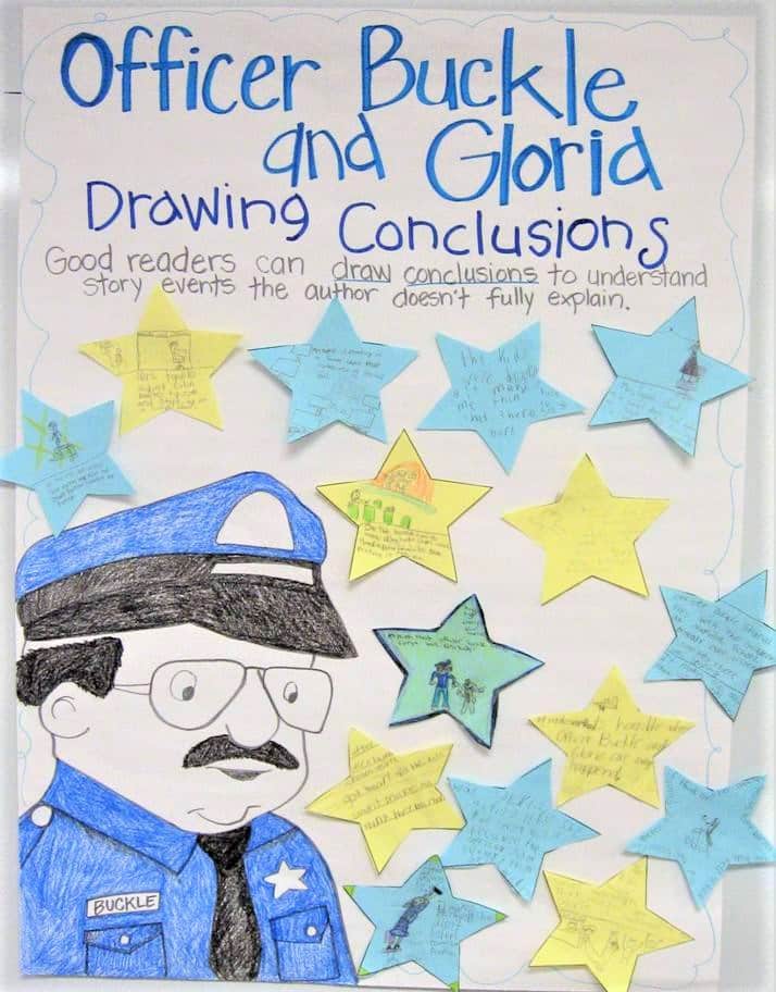 officer buckle and gloria reading anchor chart 1