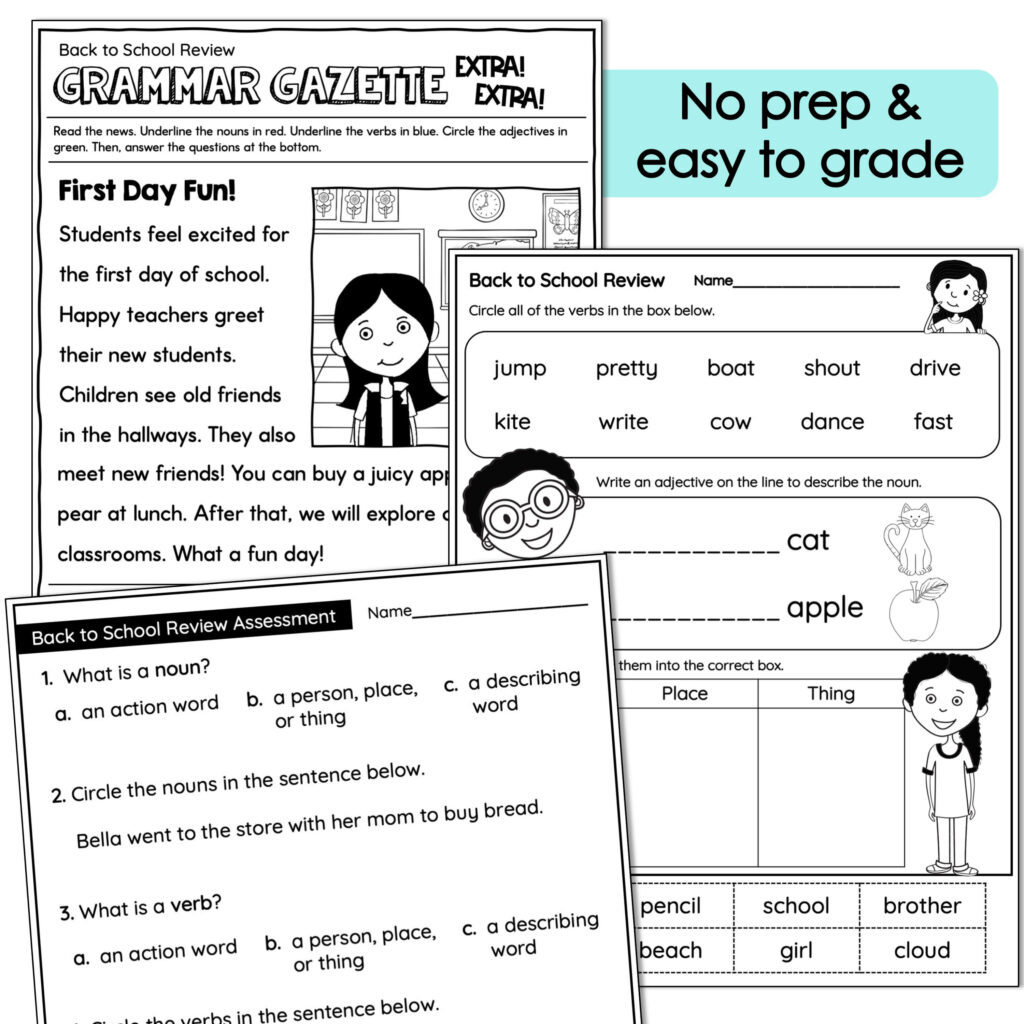 grammar review worksheets 2nd grade 2