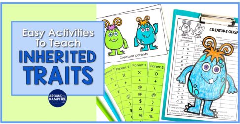 Easy activities to teach inherited traits- creature offspring experiment.