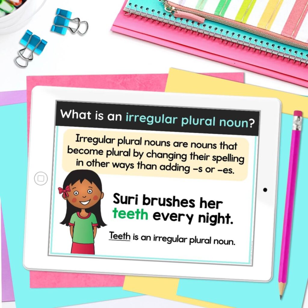 2nd grade irregular plural nouns powerpoint