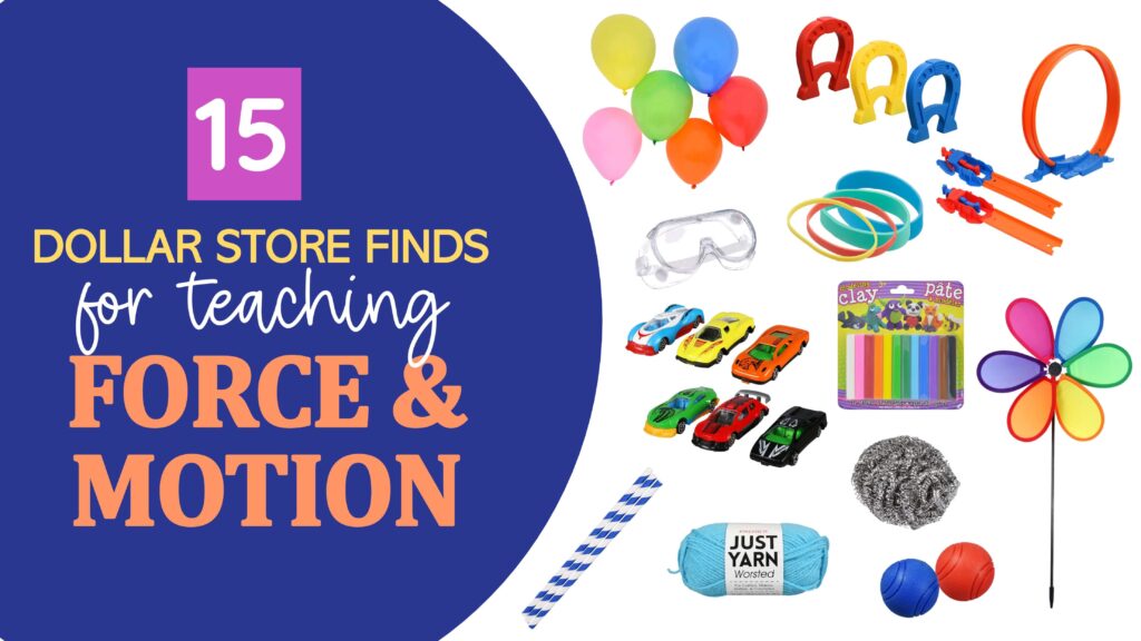 dollar store science materials for force and motion
